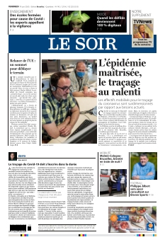 Jaquette Le Soir édition Bruxelle