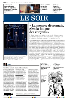 Jaquette Le Soir édition Bruxelles