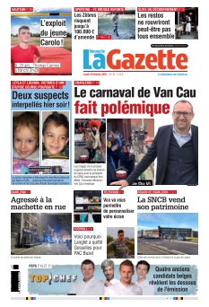 Couverture de La Nouvelle Gazette édition Charleroi