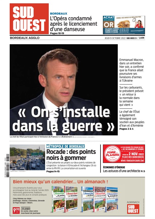 Abonnement Sud Ouest Bordeaux Rive Droite n° 21870687 Cafeyn