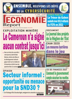 Jaquette L’Economie Report Cameroun